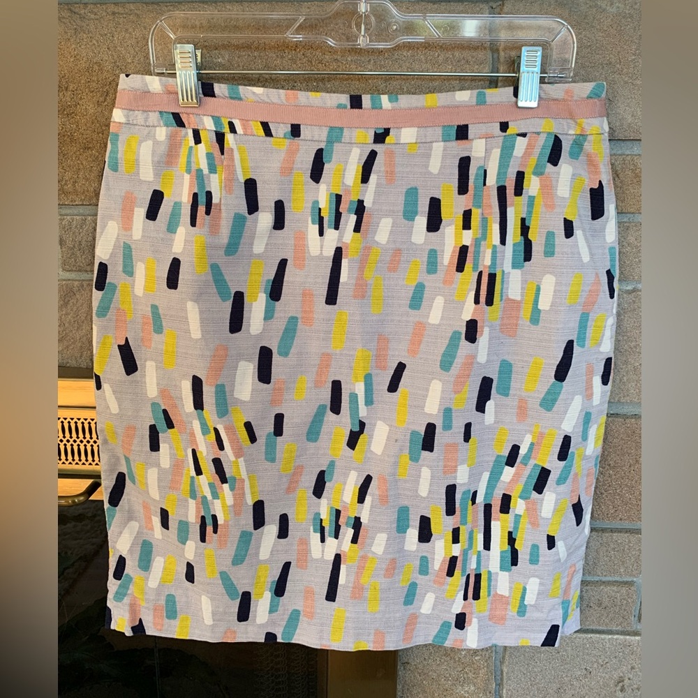 Boden Multicolor Abstract Skirt